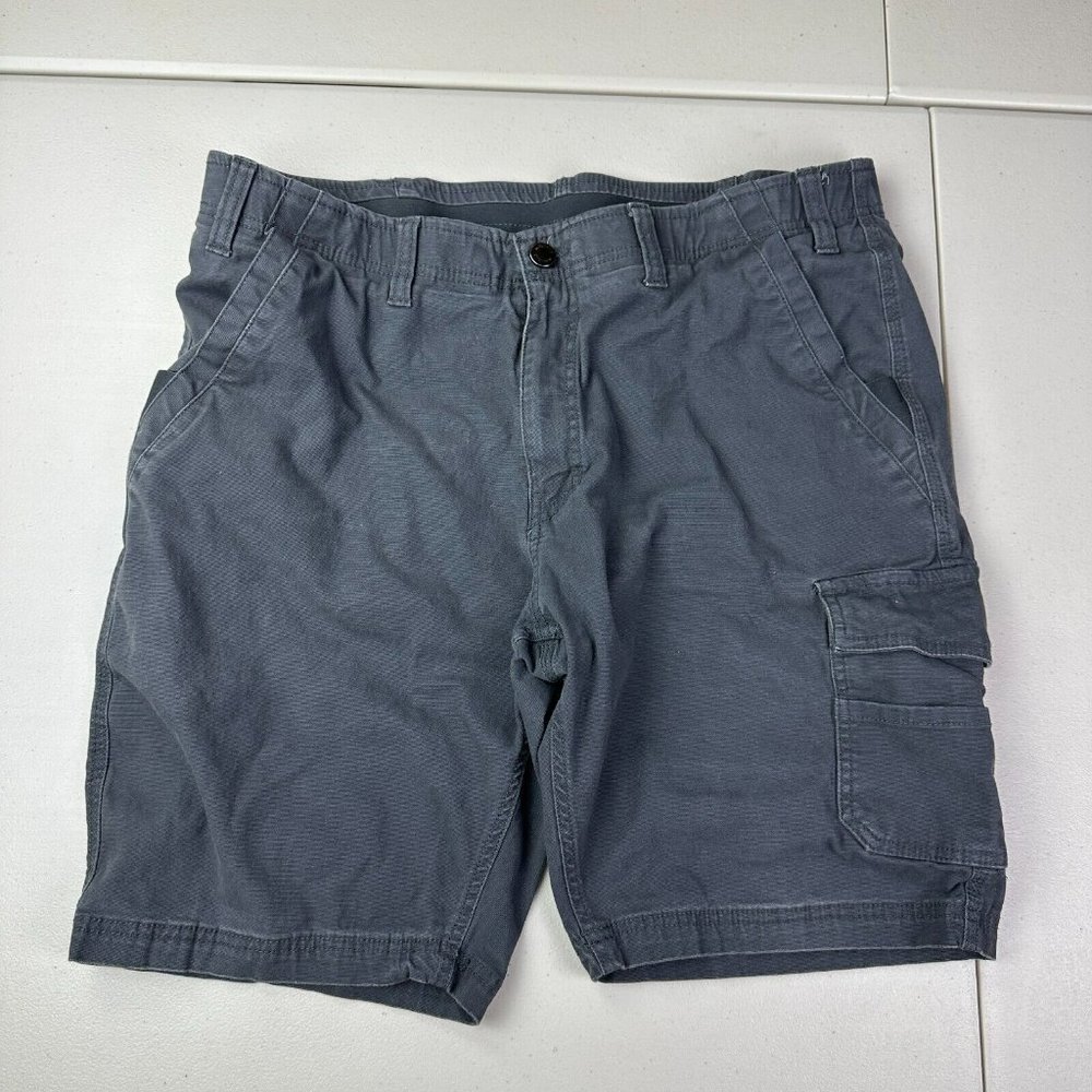 Wolverine Mens 38 Dark Gray Flat Front Relaxed Cargo‎ Cotton Work Outdoor Shorts